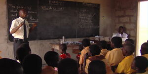 A teacher in a classroom