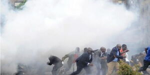 Protestants Teargassed During a Protest