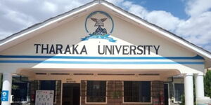 An undated photo of part of the administration block of Tharaka University.