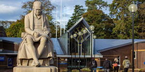 The entrance of the Heriot-Watt University Edinburgh campus