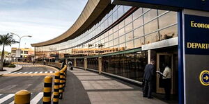The Jomo Kenyatta International Airport departures section