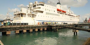 The Logos Hope ship arrives at the Port of Mombasa on Monday, August 21, 2023.