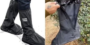 The portable waterproof shoe covers.