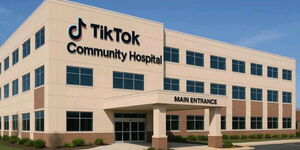 An artistic impression of the ultra-modern Kenyan TikTok hospital.