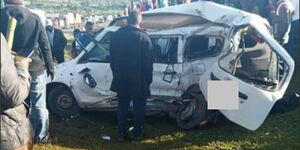 A scene of an accident at Timboroa, Baringo County on October 31, 2020.