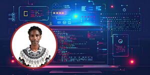 Coding systems and an insert of Chuka University student, John Tingoi.