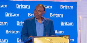 Tom Gitogo, GMD and CEO of Britam, during the launch of Britam Lea Mama, a Value-Based Healthcare system tailored for expectant mothers.