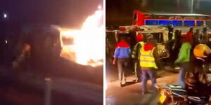 torched land rover