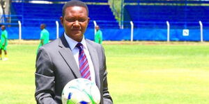Tourism Cabinet Secretary Alfred Mutua at a stadium in September 2023.