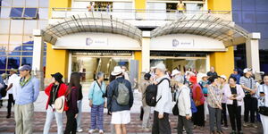 Tourists arriving at the Mombasa Port on February 2, 2024. 