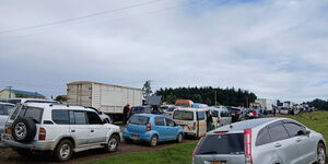 Heavy traffic along the Nairobi Nakuru Highway between Kimende and Flyover and also along Limuru - Maimahiu stretch, December 20, 2024.