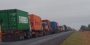 Heavy traffic congestion at Sultan Hamud area along the Nairobi-Mombasa highway opn Saturday, November 1, 2025.