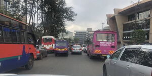 Traffic snarl up in Nairobi as NMS does a test run on the Green Park terminus
