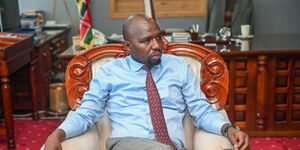 Transport Cabinet Secretary Kipchumba Murkomen at his office.