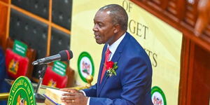 Treasury Cabinet Secretary Njunguna Ndung'u speaking in Parliament on June 13, 2024.