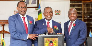 Treasury CS Njuguna Ndung'u poses for photo ahead of 2024/2025 budget submission