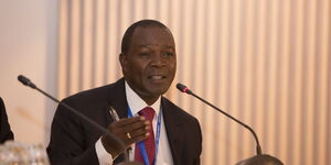 Treasury Cabinet Secretary Njuguna Ndung'u addresses a congregation in 2018.