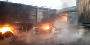 The accident scene at Bungoma Malaba on October 12, 2020.