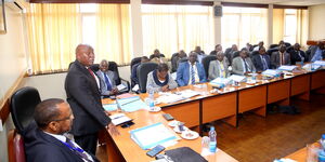 University Management Board members during a joint meeting with the members of Univeristy Council on September 18, 2023