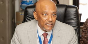 EACC CEO Twalib Mbarak during a meeting on high-impact investigations, asset recovery, and partnerships on March, 1, 2023.