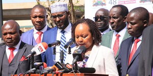 Council of Governors Chairperson Anne Waiguru addressing the council meeting on Monday, December 5, 2022