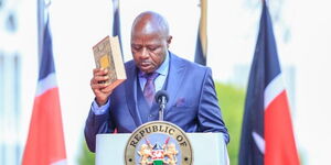 Principal Secretary of the State Department of Broadcasting and Telecommunication Prof. Edward Kisiang'ani during his  appointment as PS on December 2, 2022
