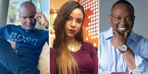 From left to right: politician Kelvin Shaban, former Citizen TV presenter Michelle Morgan and Nairobi Gubernatorial aspirant Richard Ngatia.