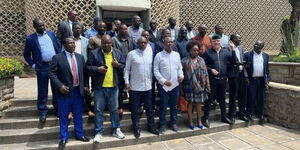 Kenya Kwanza and Azimio MPs during a presser on January 9, 2023.