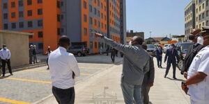 President Uhuru Kenyatta tours Nairobi Metropolitan housing projects in Nairobi's on Tuesday, June 30, 2020