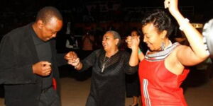 President Uhuru Kenyatta (left) and Margaret Kenyatta