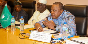 Uhuru Kenyatta, AU-Kenya Peace Envoy to the Horn of Africa and Great Lakes region, in Addis Ababa, Ethiopia, March 11, 2024