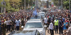 President Uhuru Kenyatta in Kisumu on October 22, 2020.