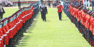 President Uhuru during the Jamhuri celebrations at Nyayo Stadium on December 12, 2020.