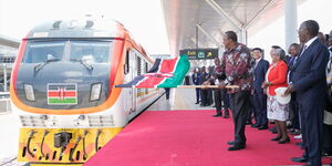 President Uhuru Kenyatta flags off SGR Phase 2A at the Nairobi Terminus on Wednesday, October 16, 2019 