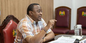 President Uhuru Kenyatta at State House on Monday, February 8, 2020.