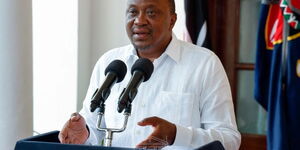 President Uhuru Kenyatta delivering the New Year message on December 31, 2019.