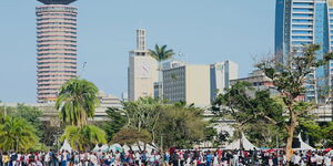 An image of thousands at Uhuru Park during Christmas Day celebrations on Thursday, December 25, 2025