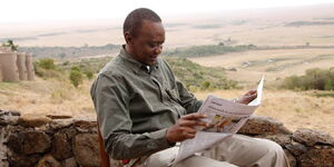 President Uhuru Kenyatta during a past tour of Maasai Mara