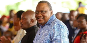 Former President Uhuru Kenyatta attending the Episcopal Ordination of two Catholic bishops in Nairobi on April 6, 2024.