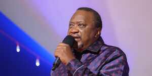 Former president Uhuru Kenyatta on Saturday, February 11th 