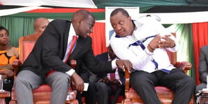 President William Ruto and his predecessor, Uhuru Kenyatta, engaged in talks at an event in Eldoret on June 21, 2019.