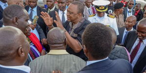 President Uhuru during a past event on August 2019.