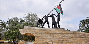 The historical monument at Uhuru Gardens, Nairobi.