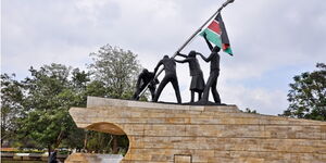 The historical monument at Uhuru Gardens, Nairobi.