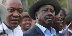 Former President Uhuru Kenyatta (left) and former Prime Minister. Raila Odinga.