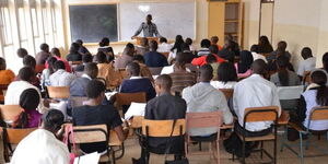 Kenyatta University Health Faculty Students in Class. 