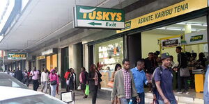 Tuskys Supermarket branch along Kenyatta Avenue in Nairobi. 