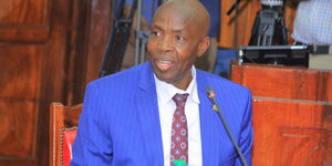 Education CS nominee Ezekiel Machogu answers questions at National Assembly on October 21, 2022 THE STAR