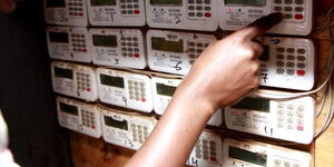 Undated image of a customer keying in tokens in a prepaid electric meter.KENYANS.CO.KE