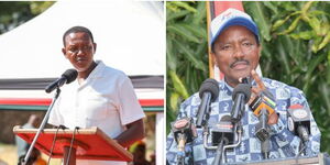 A side by side image of CS Mutua and kalonzo